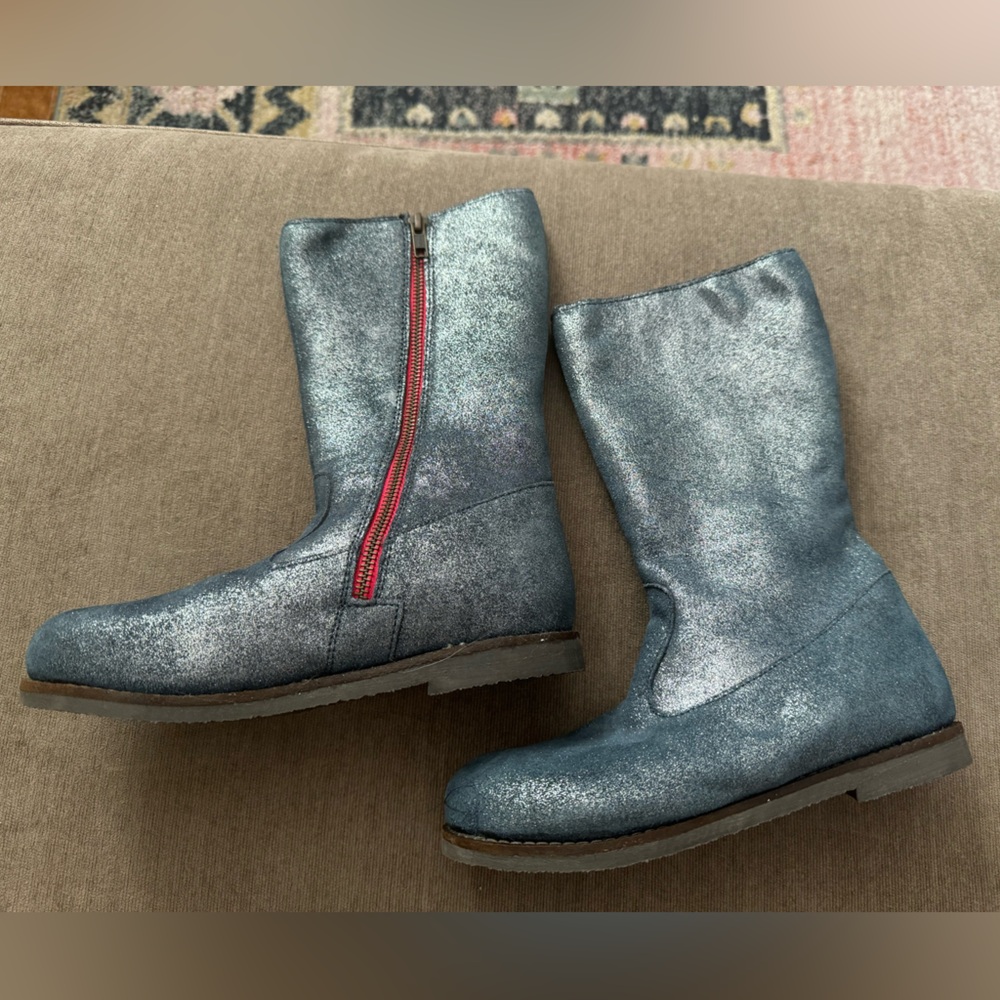 Sparkly Blue Boden Girls Boots size 34 - new (no box/tags)
